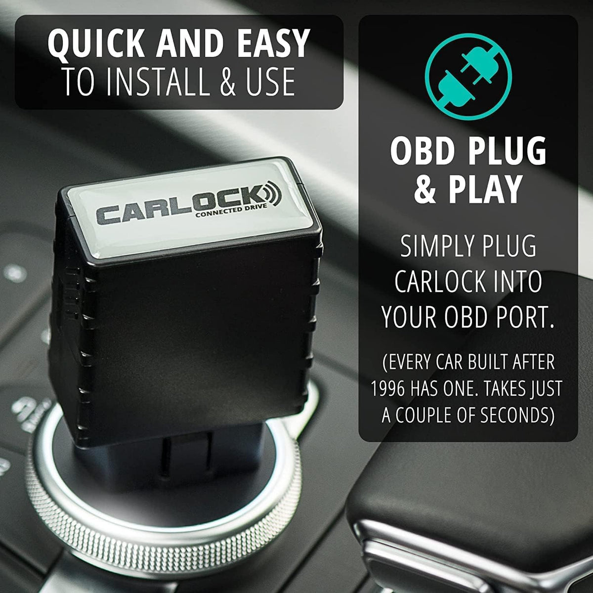 CARLOCK Anti Theft Car Device - Real Time 4G Car Tracker & Car Alarm System. Comes with Device & Phone App. Tracks Your Car in Real Time & Notifies You Immediately of Suspicious Behavior.OBD Plug&Play
