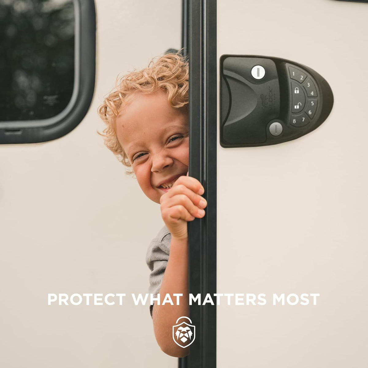 RVLOCK V4 RV Door Lock Keyless Entry with Remote, Secure and Convenient Camper Latch Replacement, Durable RV Door Lock Replacement for Trailers with Patented Security Technology
