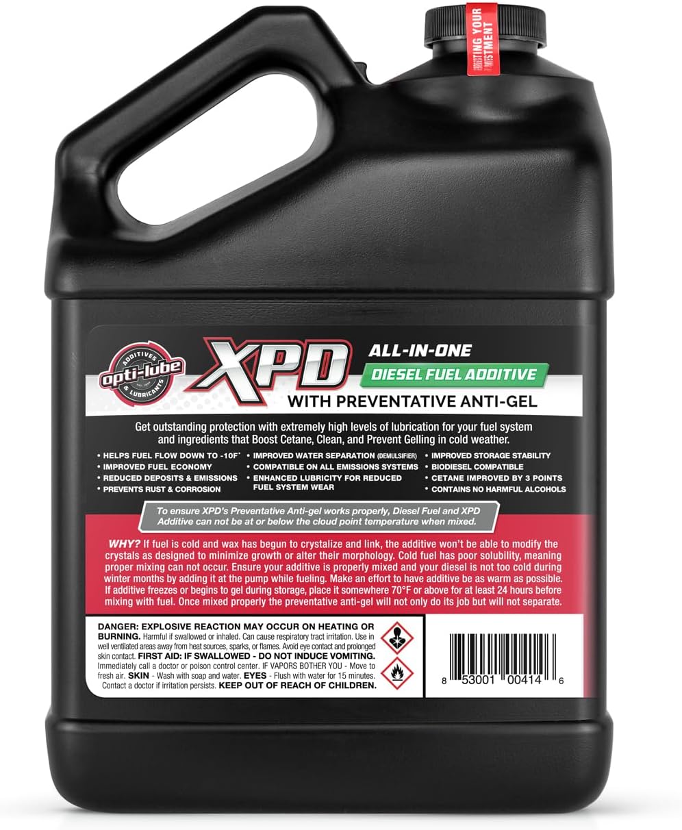 Opti-Lube XPD All-Season Diesel Fuel Additive - Gallon (4 Gallons (Treats 2048 Gallons))