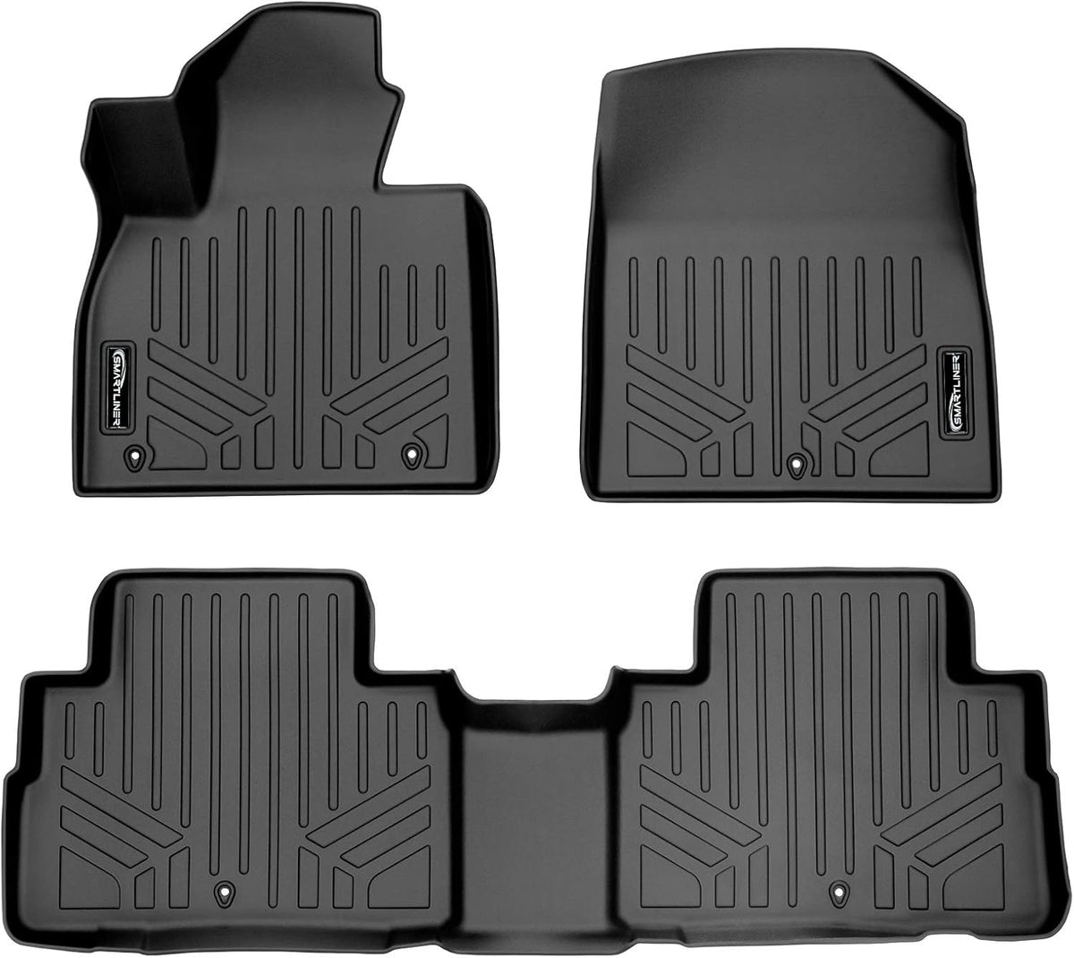 SMARTLINER All Weather Custom Fit Floor Mats 2 Row Liner Set Compatible with 2020-2025 Hyundai Palisade