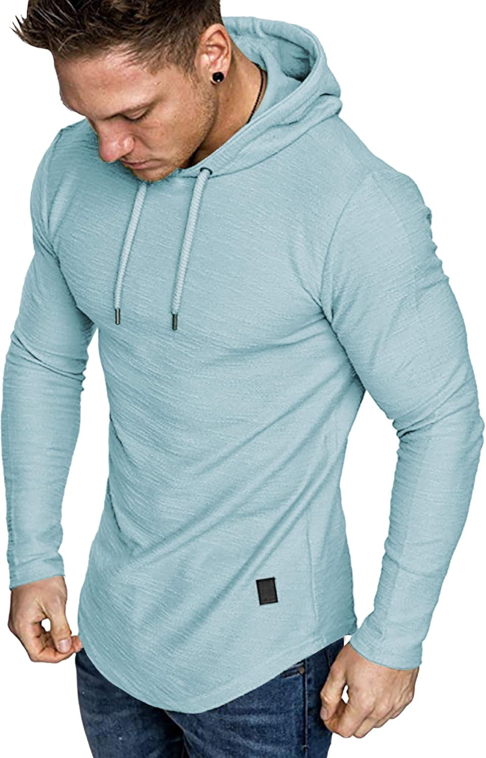 Lexiart Mens Fashion Athletic Hoodies Sport Sweatshirt Solid Color Fleece Pullover