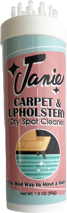 Janie Dry Stick Spot Cleaner (1.8 oz) – Instant Stain Remover Stick for Upholstery – Magic Eraser Pen for Furniture Stains – Compact, Safe, and Easy to Use