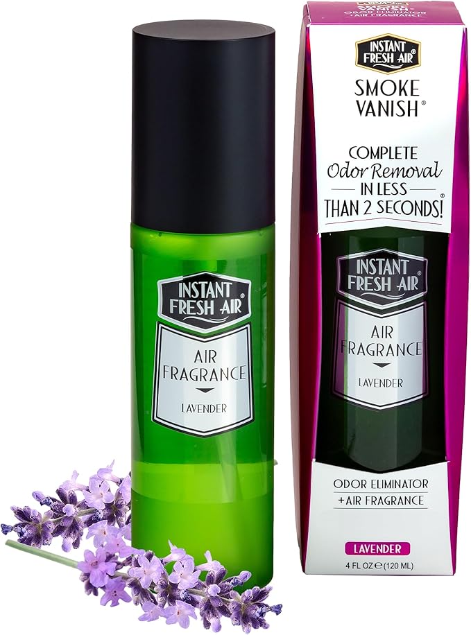 Smoke Vanish - Smoke Odor Eliminator Spray - Removes Odor Instantly with Noxban™ - Eco-Friendly - For Home, Car, & Travel - Lavender Scent - 4 oz.