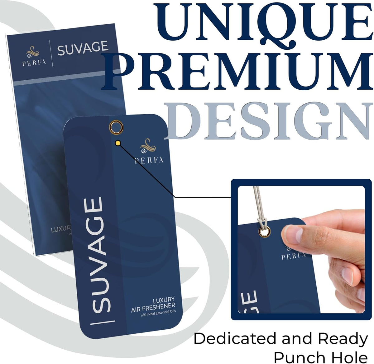 Savage Disposable Card Freshener for Men | Car Scents Air Freshener with Sauvage Fragrance | Strong Car Perfume Air Freshener with Odour Eliminating Technology | Suvage by Perfa