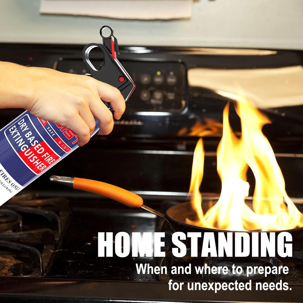 Fire Extinguisher for Home & Vehicle - 600g Fire Extinguisher | Grease & Electrical Fire Extinguisher for Kitchen, Car, Portable (2-Pack)