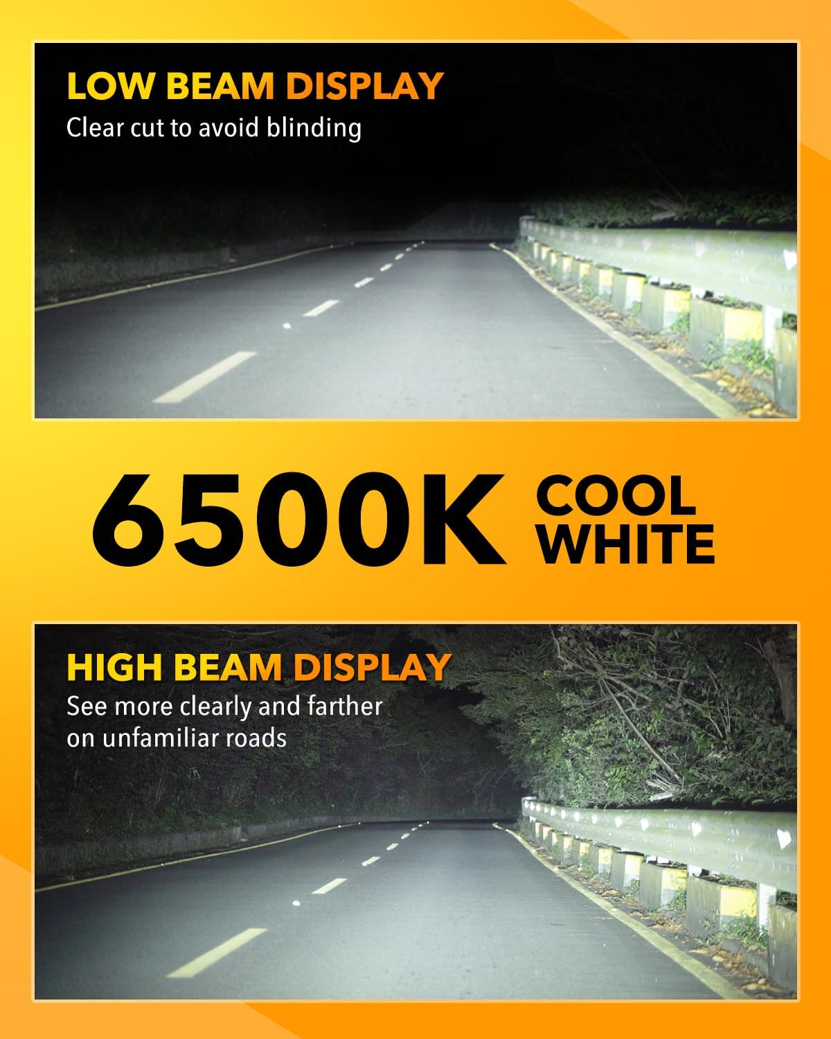 OXILAM 2025 Q26 H7 Bulbs Real 1:1 Design, 36000LM Brighter H7 Fog Light Bulbs, 6500K Cool White Light Bulb Non-polarity, 3Min Plug and Play, IP68, Pack of 2