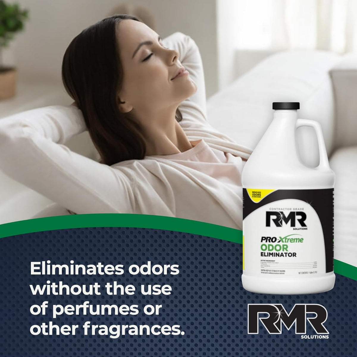 RMR PRO-Xtreme Odor Eliminator, Commercial-Strength Formula, Naturally Destroys Odors, Organic Solution, Tackles The Worst Odors, No Masking or Cover-Up Fragrances, Safe and Easy to Use, 1 Gallon