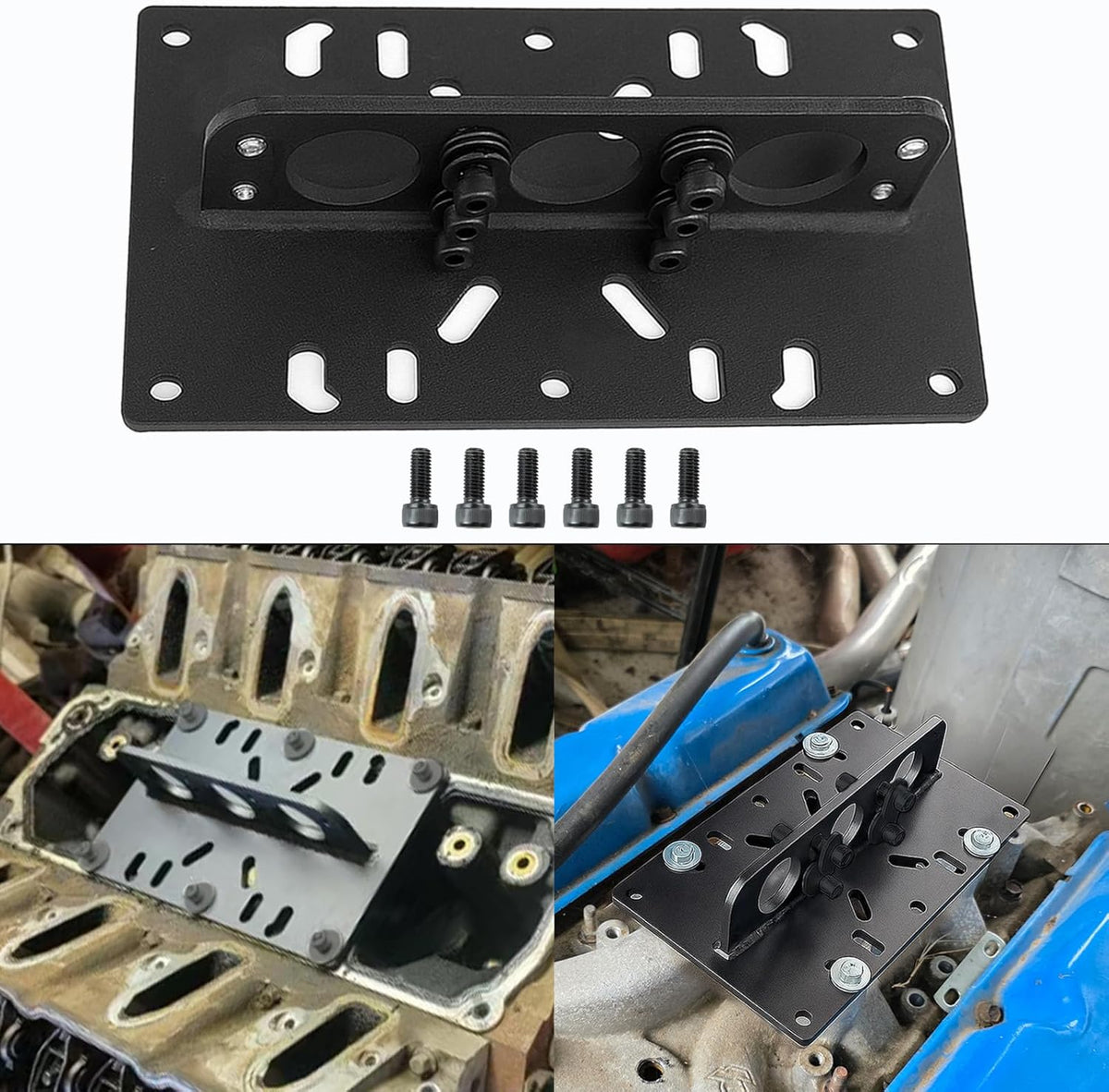 Engine Lift Plate Hoist Motor Engine Lift Bracket Carb Carburetor Hoist for Chevy LS Engine SBC BBC fit for Chevy Ford