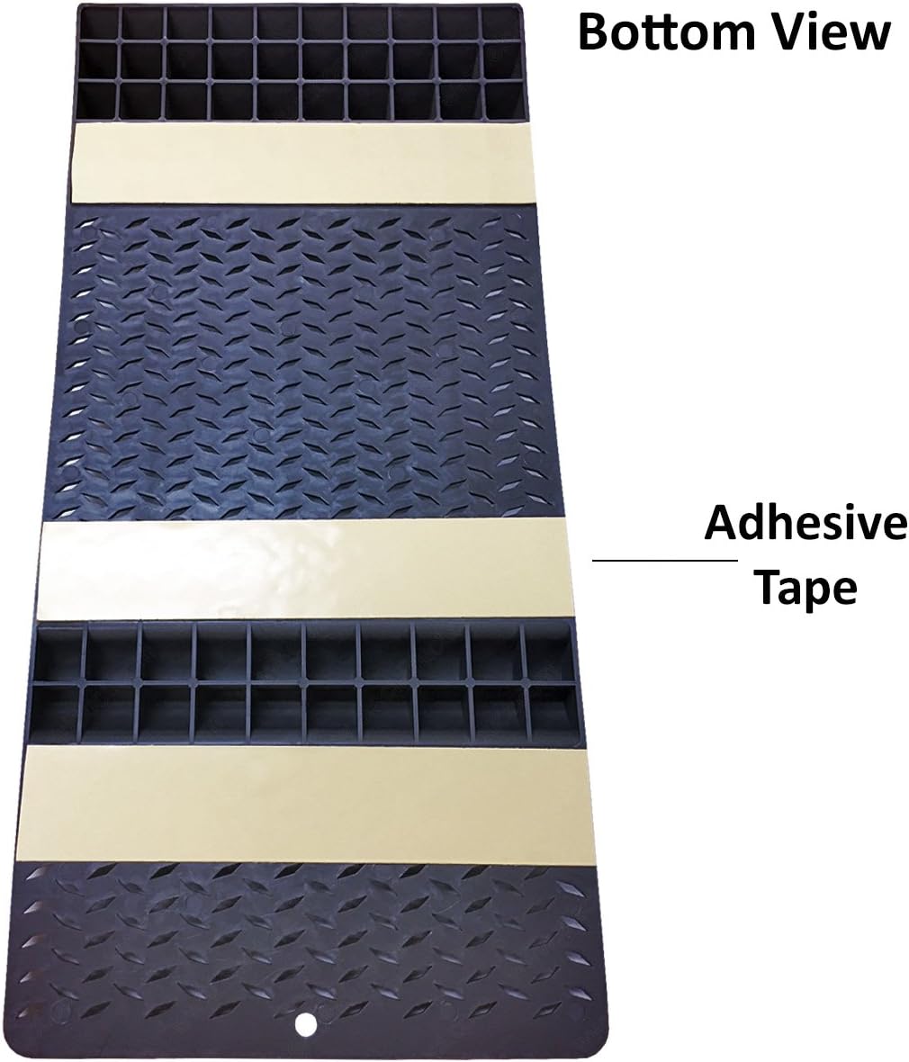 Electriduct Plastic Parking Mat Guides for Garage Vehicles, Antiskid Car Safety Park Aid - Yellow