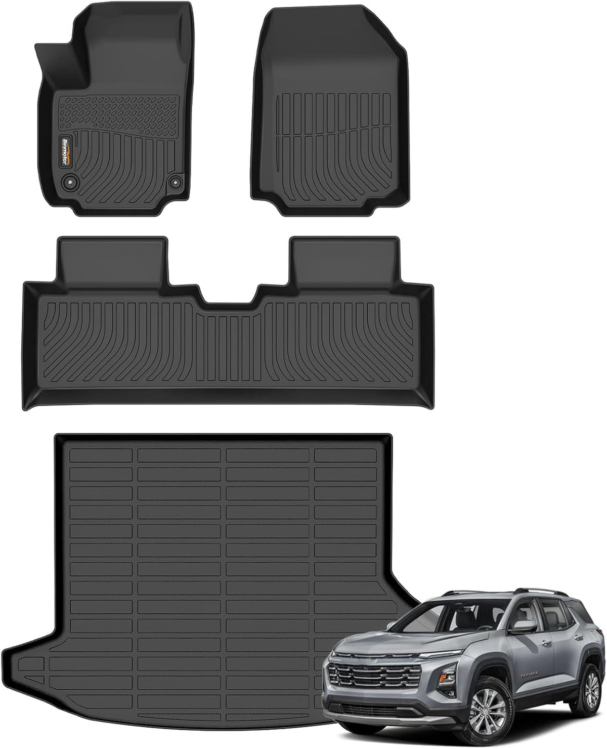 Binmotor-Floor Mats Cargo Liner Set for GMC Terrain 2025 2026丨2025 2026 Chevy Equinox, All Weather Car Floor Mats Terrain/Chevrolet Equinox 2025 2026 Accessories