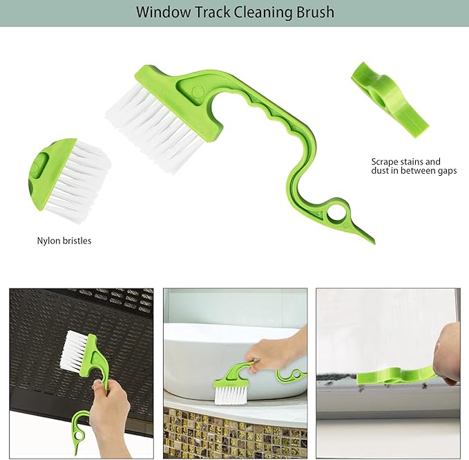 Openfly Venetian Blind Cleaner Duster Tool, Hand-held Window Shutters Duster, Window Blind Cleaning Tool, Groove Gap Cleaning Brush for Blind, Air Conditioner, Car Vents, Fan, Door Window Track- 8Pack
