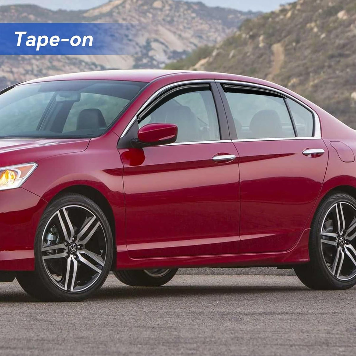 Window Visors Rain Guards Shield for 2013-2017 Honda Accord Sedan, Out-Channel Window Vent Wind Deflectors Visors Shades for 13-17 Accord