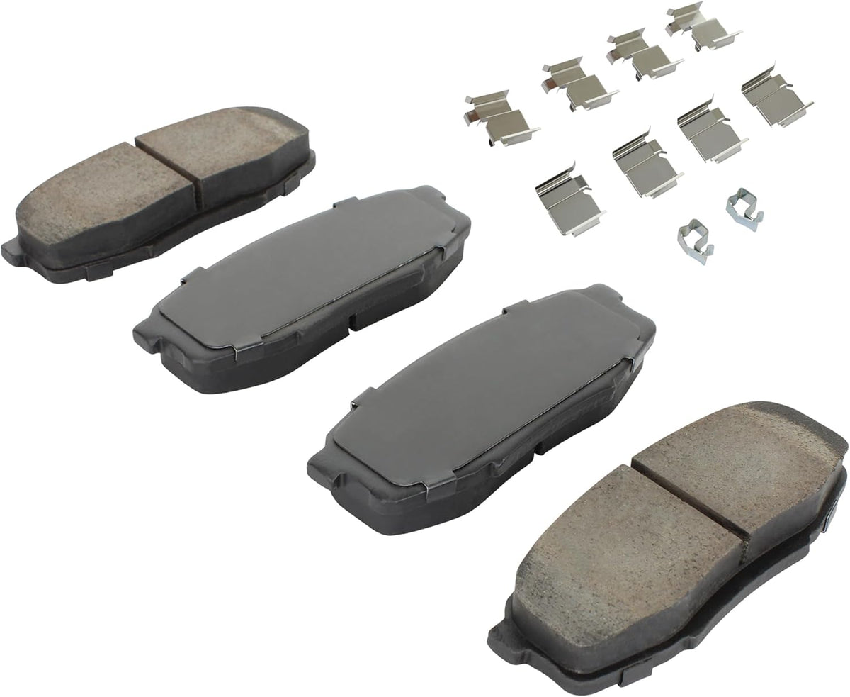Premium Semi-Metallic Rear Brake Pads (1001-1304M) Compatible with Lexus LX570 2008-2021, Toyota Land Cruiser 2008-2021, Toyota Sequoia 2008-2022, Toyota Tundra 2007-2021