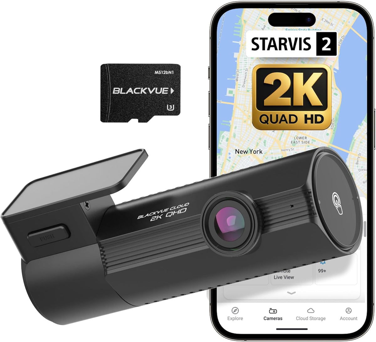 BlackVue Elite 8-1CH Dash Cam – 2K QHD Front Camera with STARVIS 2 Sensor, HDR, Smart Parking Mode, Power Saving, Event Detection, GPS, G-Sensor, USB-C Installation, 1TB microSD Support (256GB)