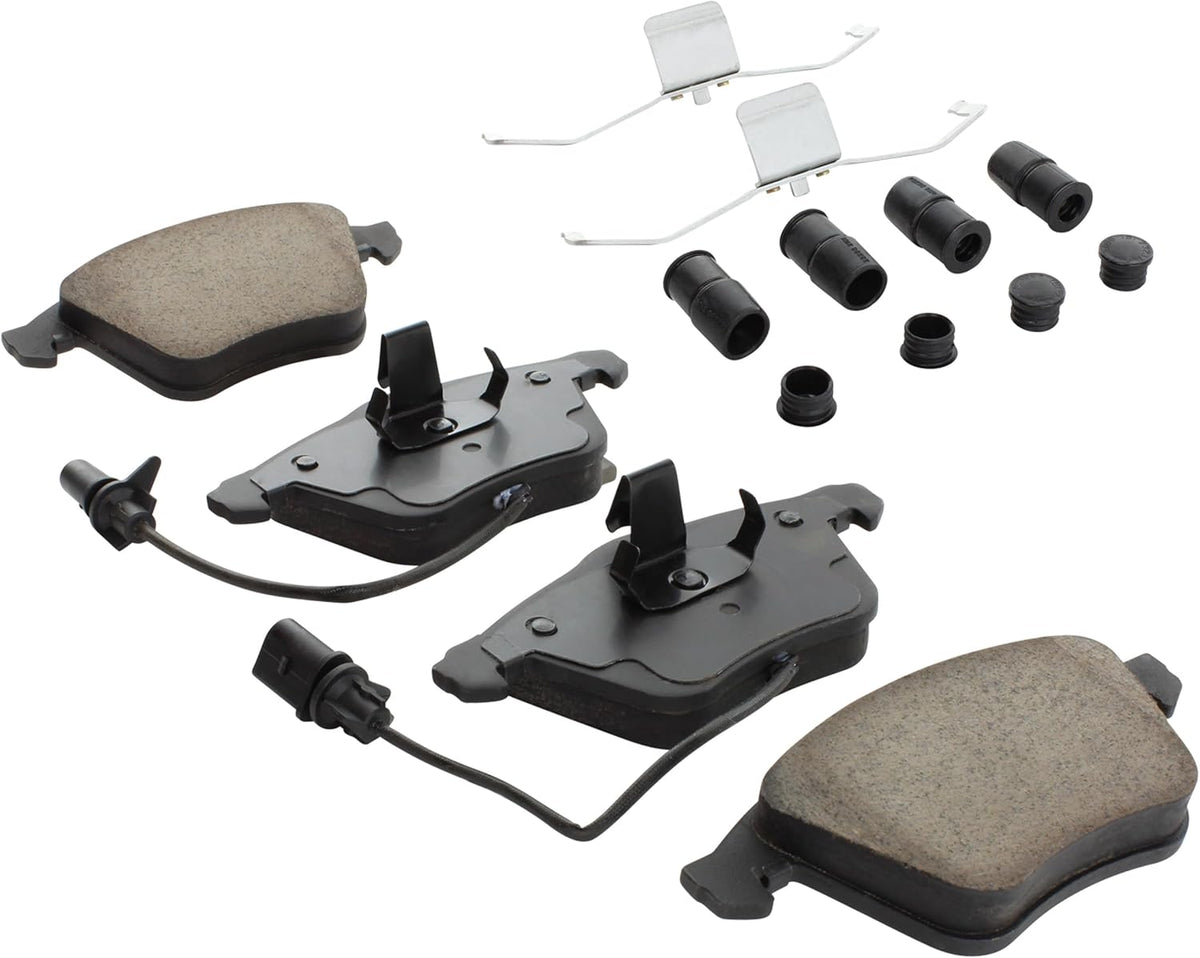 Premium Ceramic Front Brake Pads (1001-0915AC) Compatible with Audi A4 2009-2001, A4 Quattro 2009-2005, A6 2011-2005, A6 Quattro 2011-2005, S4 2009-2004, Volkswagen R32 2008