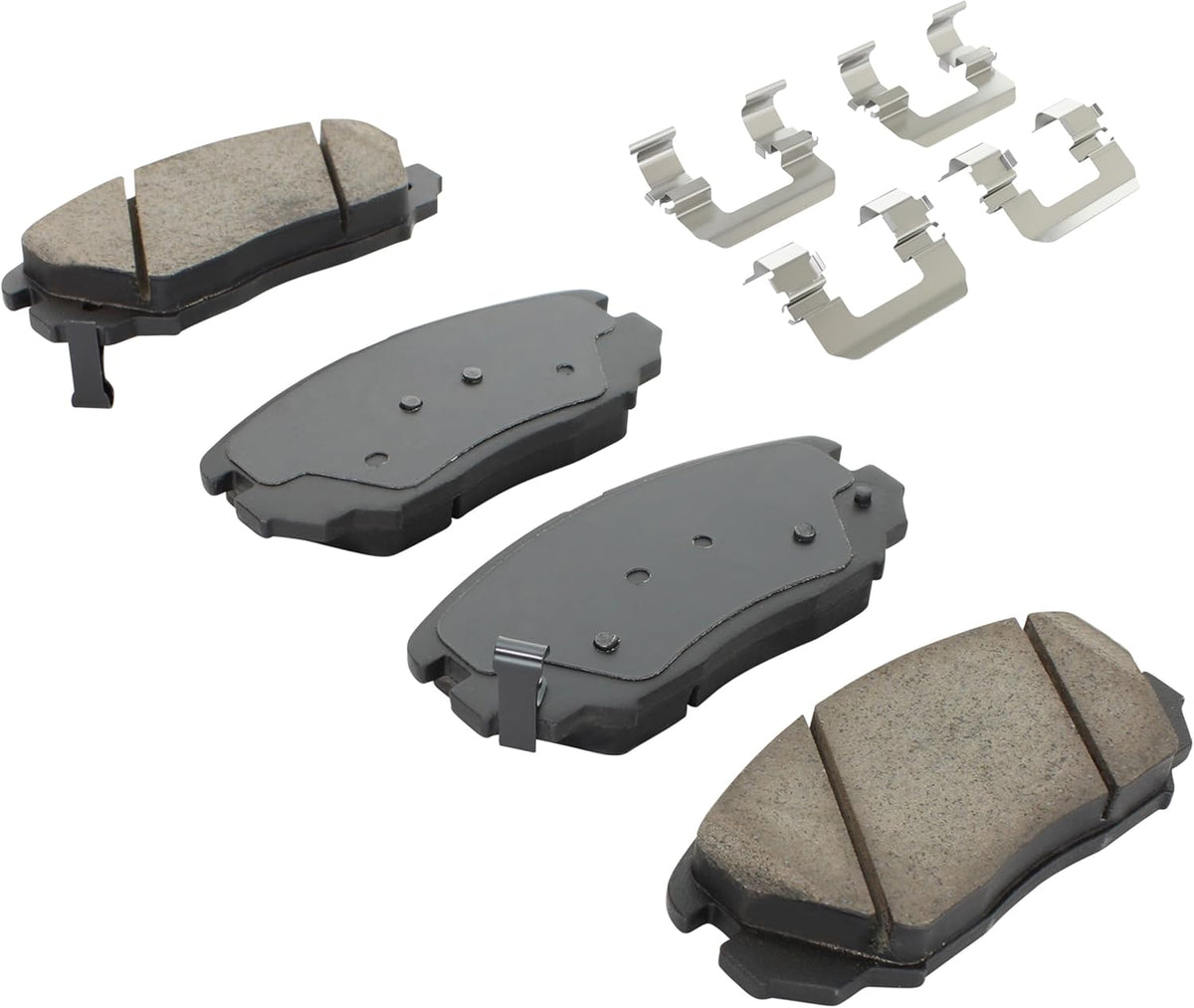 Premium Ceramic Front Brake Pads (1001-1125C) Compatible with Hyundai Azera 2006-2011, Hyundai Sonata 2005-2009, Kia Amanti 2007-2009