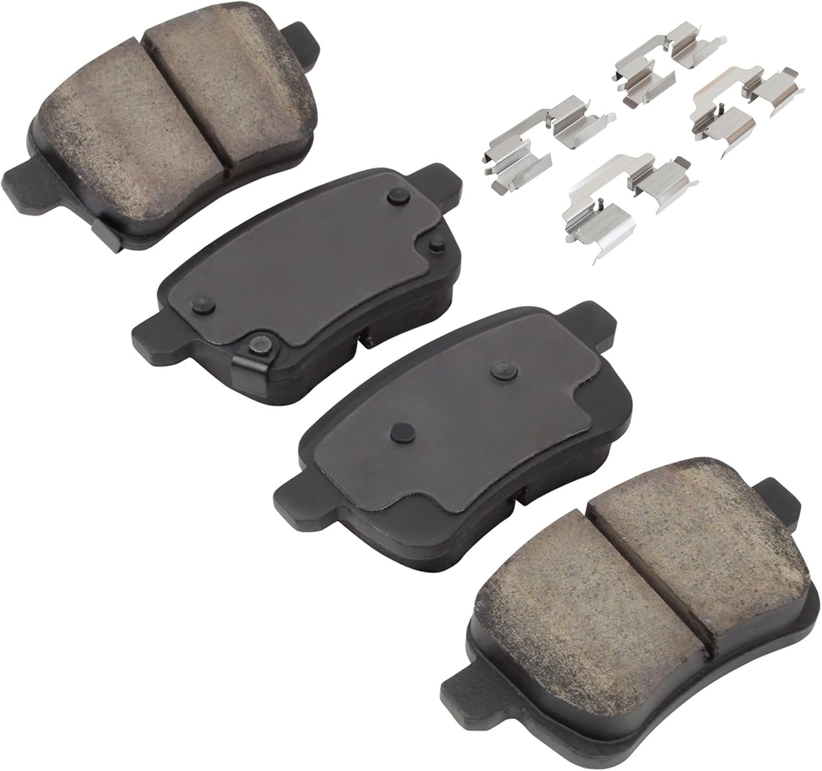 Premium Semi-Metallic Rear Brake Pads (1001-1722M) Compatible with Fiat 500L 2014-2020