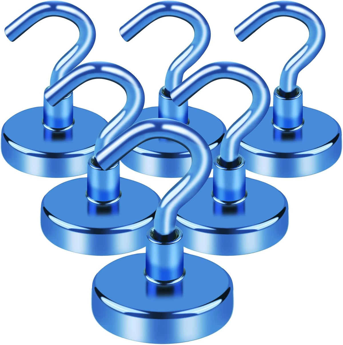 LOVIMAG Cruise Hits: 80LB Blue Magnetic Hooks, Door Magnets, Travel & ClassroomAccessorry Must-Haves (6 Pack)
