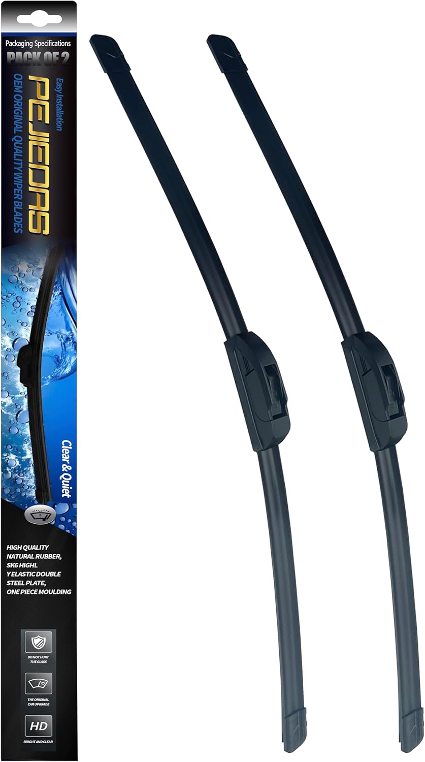 OEM Quality Front Wiper Blades, Replacement for 2002-2012 Jeep Liberty/2000-2006 Toyota Tundra/Ford Escape 2001-2004, OE Original Style (19 Inch + 19 Inch Front Wiper Blades)