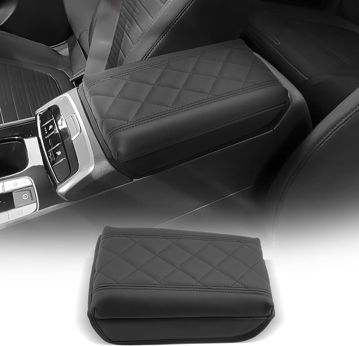 CDEFG for 2022-2025 Hyundai Santa Cruz Center Console Cover Armrest Box Cover for Santa Cruz Pickup (SE, SEL, SEL Activity, XRT, Limited) 2022 2023 2024 2025 Accessories Console Arm Rest Protector