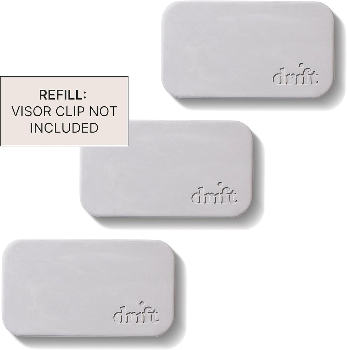 Drift Car Air Freshener - Stone Air Freshener - Car Odor Eliminator - Open Air Scent Refill - Pack of 3 - NO CLIP INCLUDED