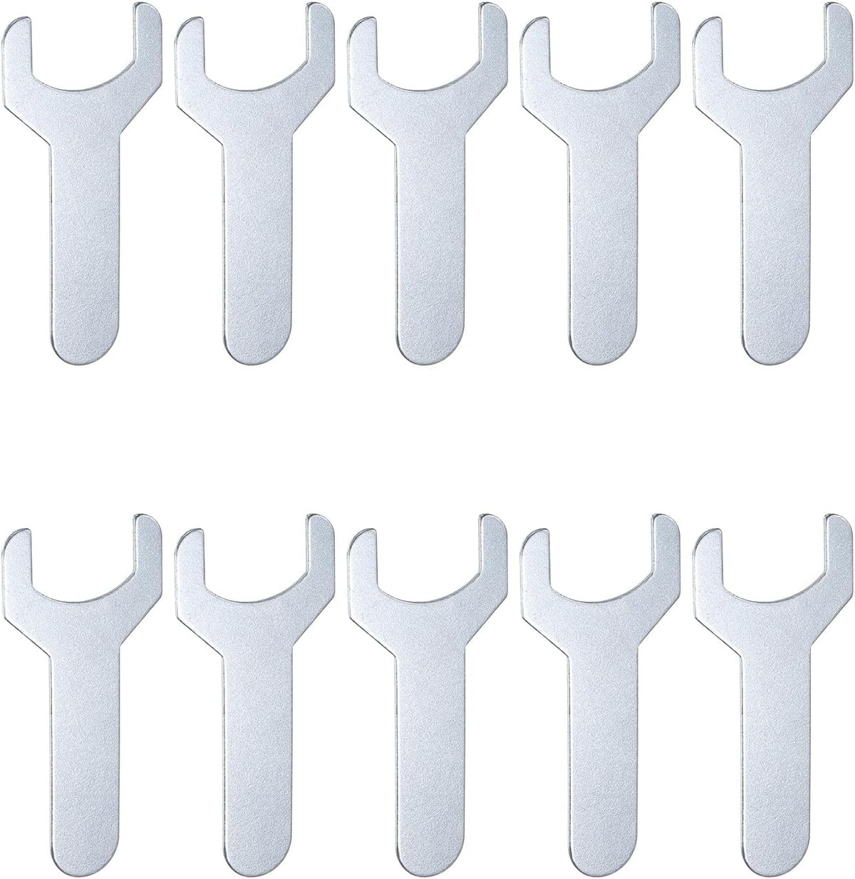 HARFINGTON 10pcs Small Wrench 22x70x1.5mm Metric U-Shaped Single Open Ended Spanner Super Thin Flat Head Galvanizing Wrench for Automotive Repair Furniture Assembly