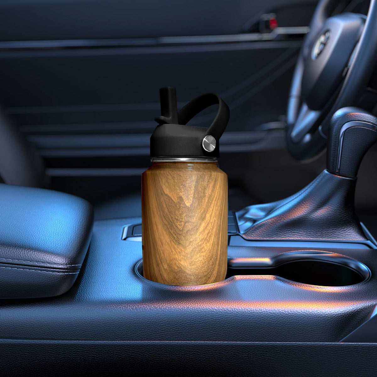 SENDESTAR 32oz Water Bottle Wide Mouth Stainless Steel Vacuum Insulated Double Wall with 2 Straw Lids Fit in Any Car Cup Holder