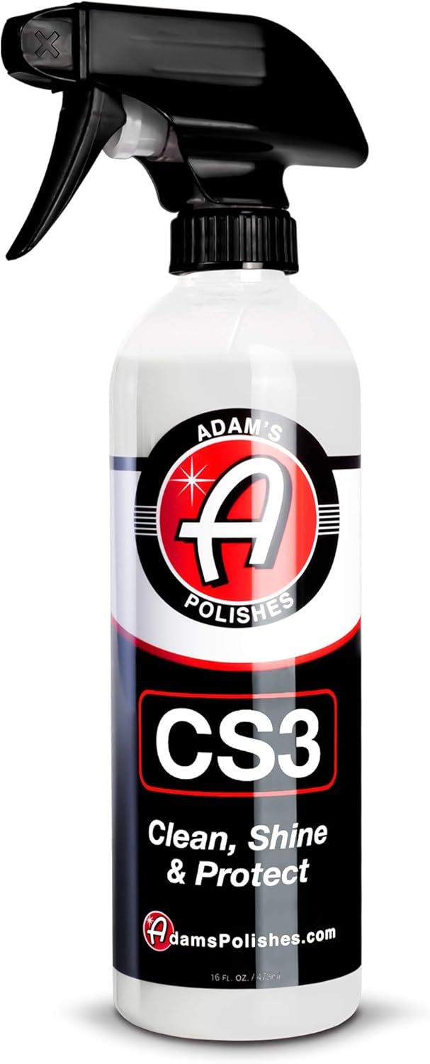 Adam's Polishes CS3 (16oz) - Ceramic Spray Coating That Cleans, Shines & ProtectsTop Coat Car Wash Polish & Paint Protectant Stronger Than Car Wax | RV Boat Motorcycle Car Detailing Waterless Wash