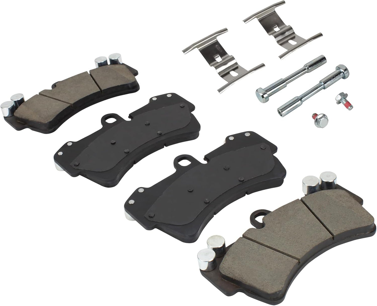 Premium Semi-Metallic Front Brake Pads (1001-0977M) Compatible with Volkswagen Touareg 2004-2005