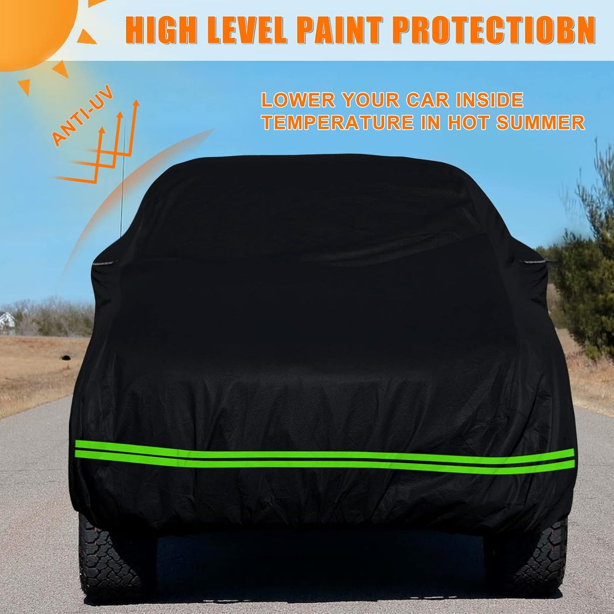 Waterproof Car Cover Compatible with Chevrolet C/K 1500/2500/3500 1988-1999, 2 Door Regular/Standard Cab Short Bed 300D All Weather Classic Car Covers with Zipper Door for Snow Rain Protection