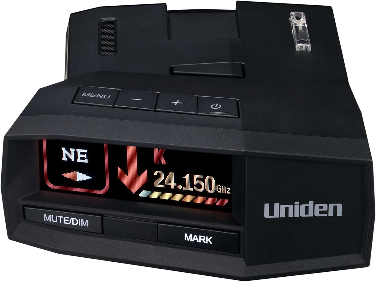 Uniden R8W Flagship Extreme Long Range Laser/Radar Detector + Uniden Smart Hardwire Kit RDA-HDWKT with Mute Button and LED Alert.