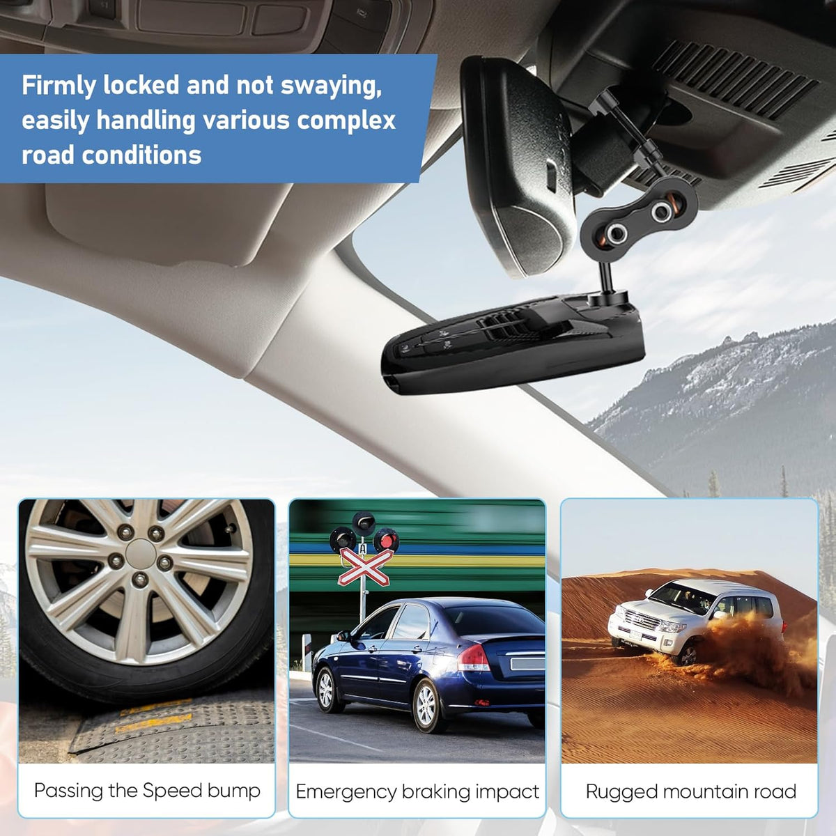Radar Detector Mount Rearview Mirror Bracket,Car Truck Mirror Radar Mount Bracket,Aluminum Rearview Mirror Rod Mount (for Cobra Radar Detector)
