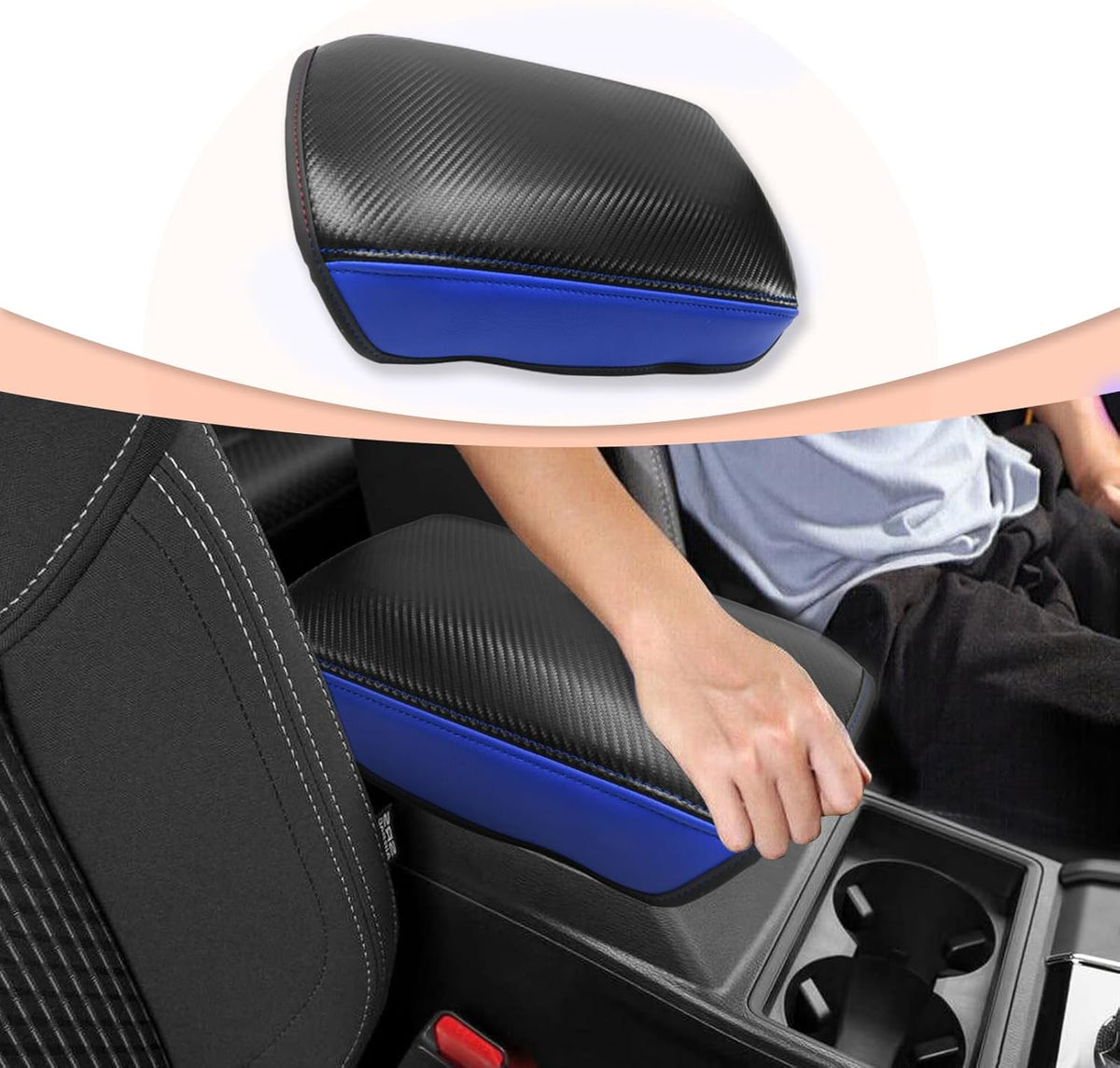 CDEFG for Mitsubishi Outlander 2022 2023 2024 2025 SE, Black Edition, SEL Car Armrest Cover, Center Console Protector Pad Arm Rest Box Cushion Mat Interior Accessories (Not for Outlander Sport)