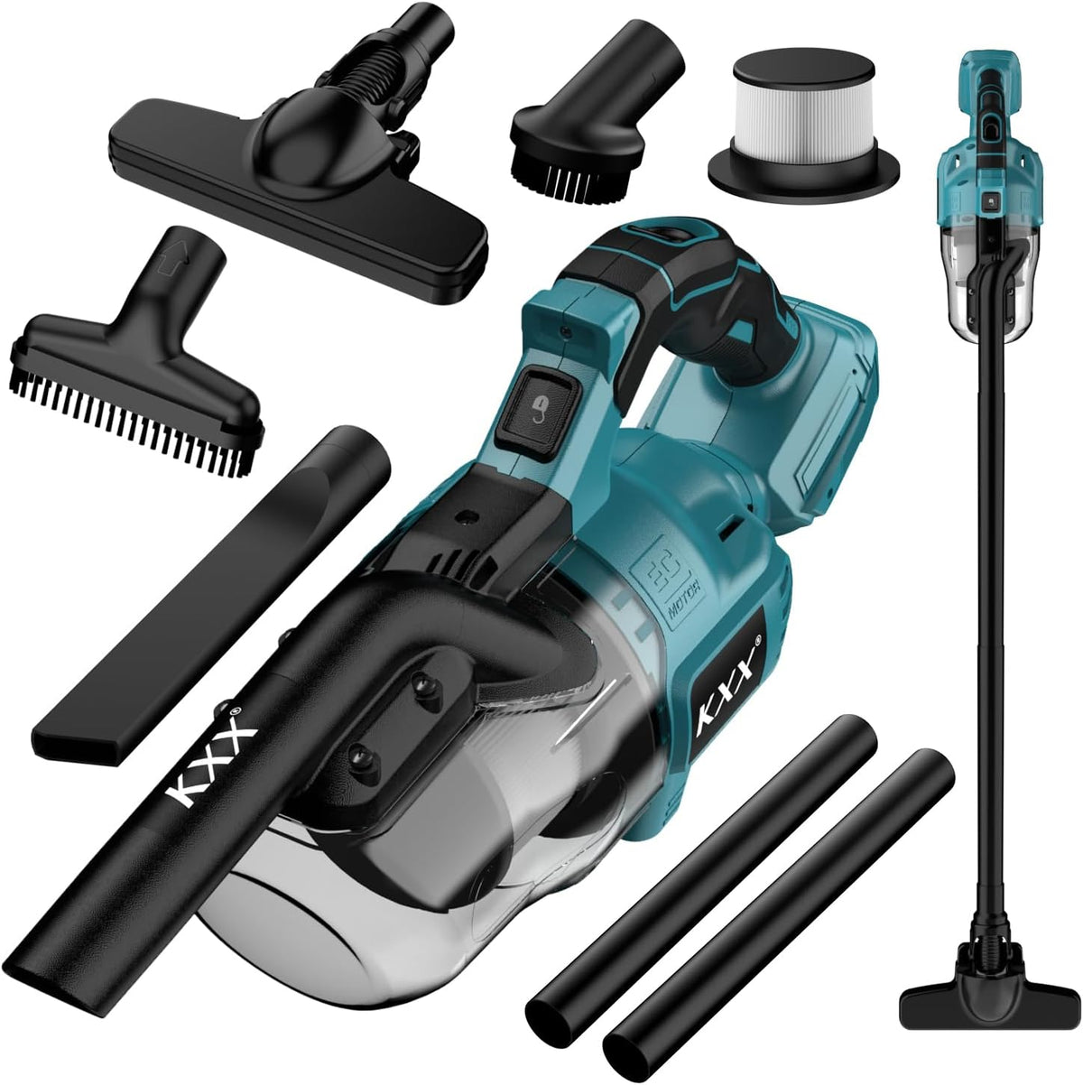 KXX Cordless Vacuum for makita 18V Battery, Handheld Electric Power Vacuum Cleaner for Hardwood Floor Carpet Pet Hair Car (No Battery)