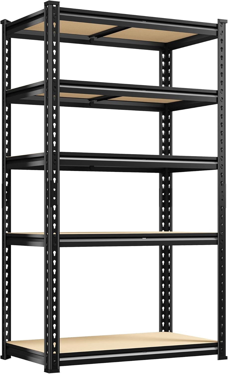 REIBII Storage Shelves 1600LBS Garage Shelving Heavy Duty Metal Shelving 5 Tier Garage Shelves Adjustable Metal Shelf for Kitchen Basement Pantry Warehouse 28.2" W x 11.8" D x 59.9" H