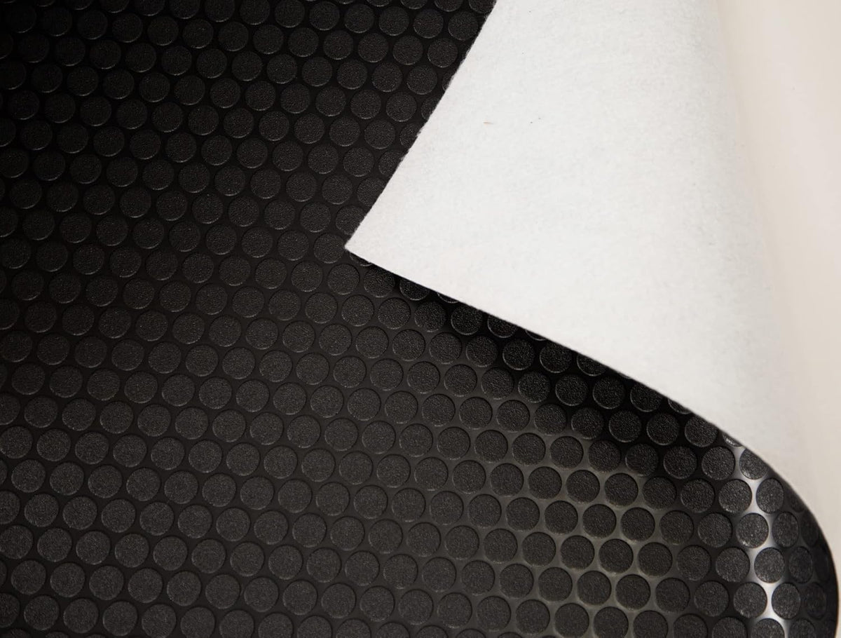 G-Floor Performance Vinyl Garage Runner Small Coin Pattern (Midnight Black, 27" x 60")
