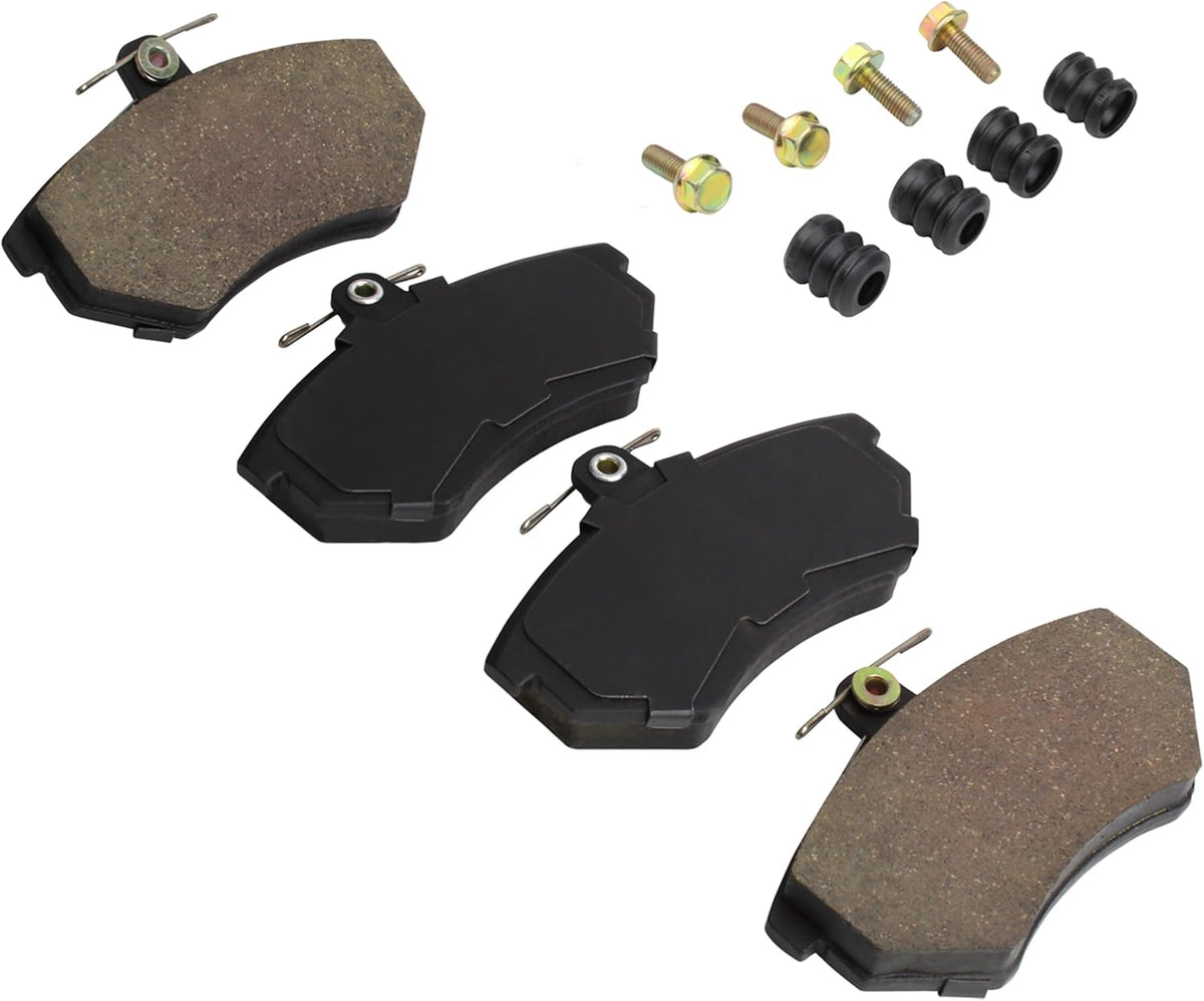 Premium Ceramic Front Brake Pads (1001-0696C) Compatible with 1984-2009 Audi/Seat/Volkswagen (4000 Quattro/Cabrio/Cordoba/Coupe/Derby/Golf/Ibiza/Jetta/Lupo/Passat/Quantum/Scirocco)
