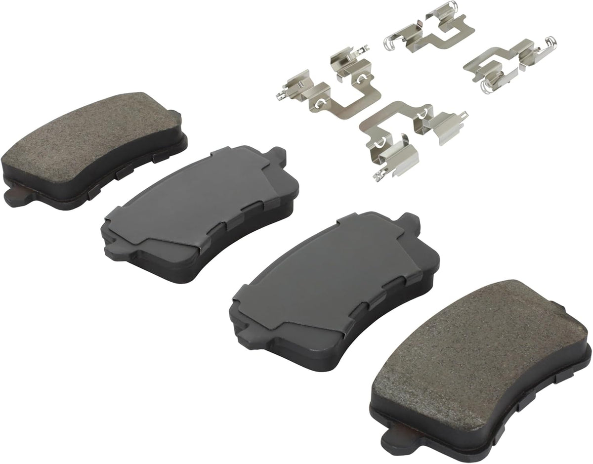 Premium Semi-Metallic Rear Brake Pads (1001-1386M) Compatible with Audi A4 2010-2009, A4 2016-2012, A4 Quattro 2016-2009, A5 2016-2009, A5 Quattro 2017-2008, Q5 2017-2009 & More