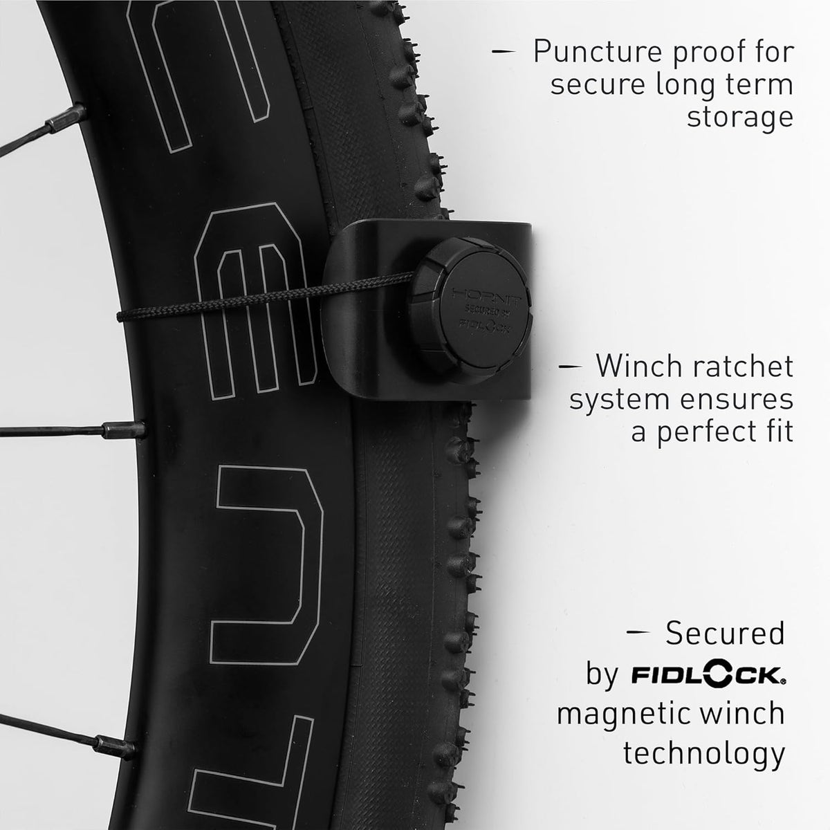 Hornit CLUG PRO | Wall Mounted Bike Rack | Secured by FIDLOCK | 5 Sizes | Easy to Install