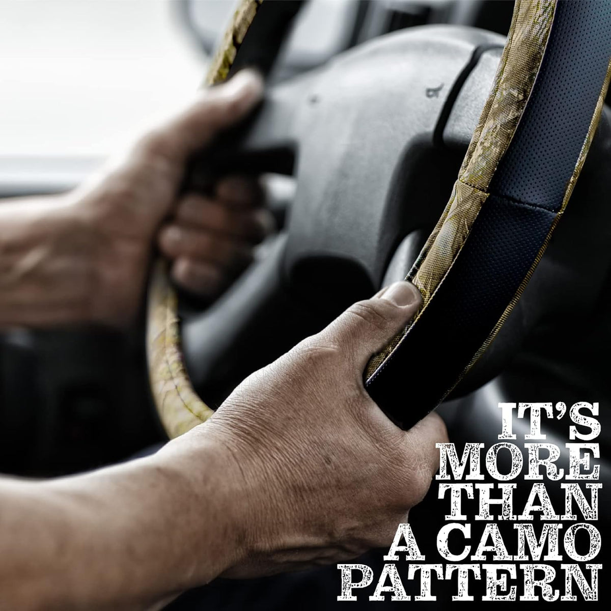 Mossy Oak Steering Wheel Cover by LPI Truck; Heavy Duty 600D Oxford Material with Mossy Oak Break-up Country Camoflauge; Fits All Car, SUV, Mini-Van and Truck with Steering Wheel Size 14.5" to 15"
