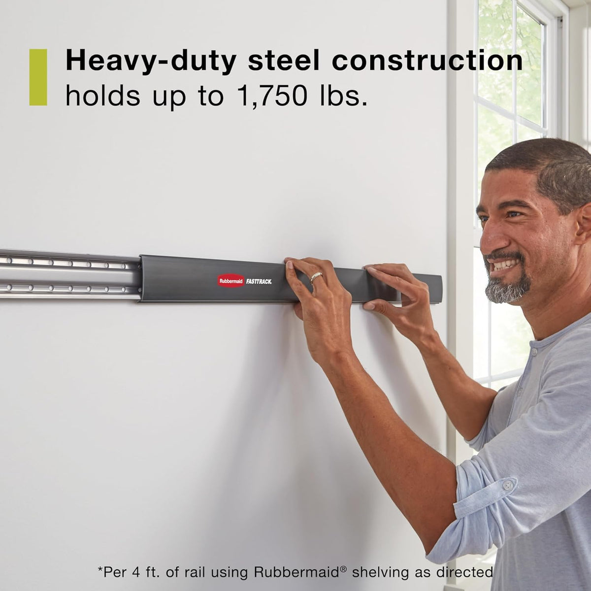 Rubbermaid FastTrack Garage Storage System Tool Hanging Kit, Wall Mount Holder for Garden Lawn Tools/Garage/Home Organization