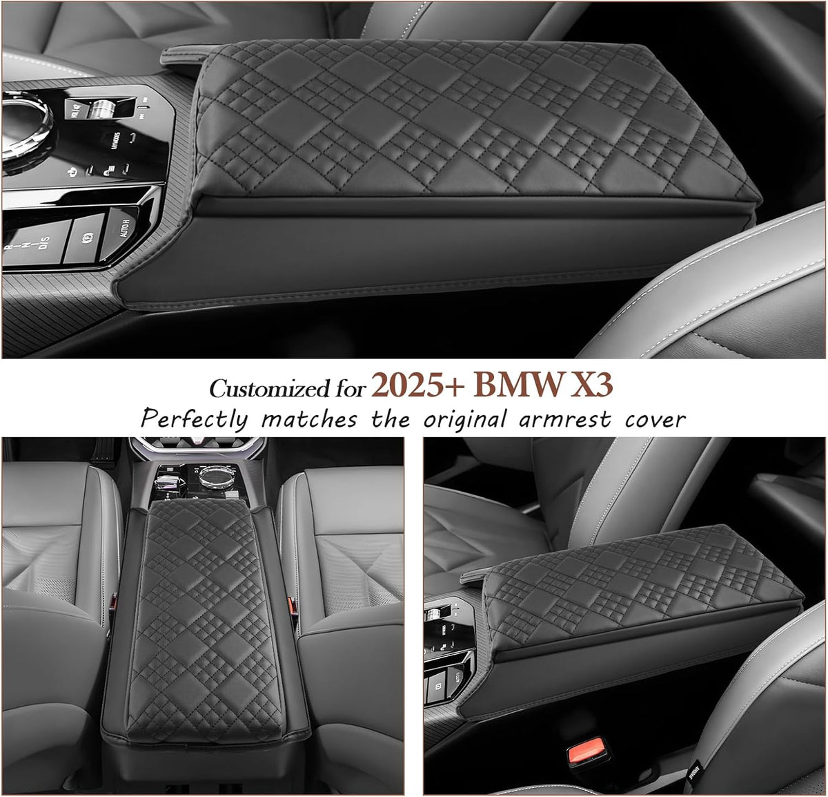 SKTU for 2025 BMW X3 Accessories Center Console Cover for 2025 BMW X3 Armrest Cover BMW X3 2025 Accessories 2025+ X3 (30 xDrive/M50 xDrive) Center Console Cushion