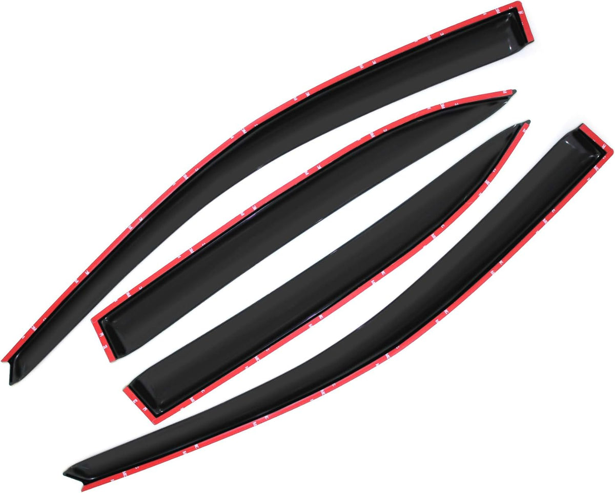 Smoke Window Visors Compatible with 2003-2008 Toyota Corolla Sun/Rain Guards Wind Deflector 4pcs 94620