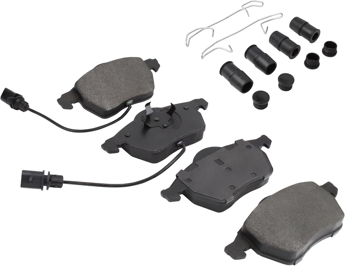 Premium Ceramic Front Brake Pads (1001-0840C) Compatible with Audi A4 2008-2000, A4 Quattro 2006-2000, A6 2004-2000, A6 Quattro 2004-1998, S6 2001, S6 2004, Volkswagen Passat 2005-1999