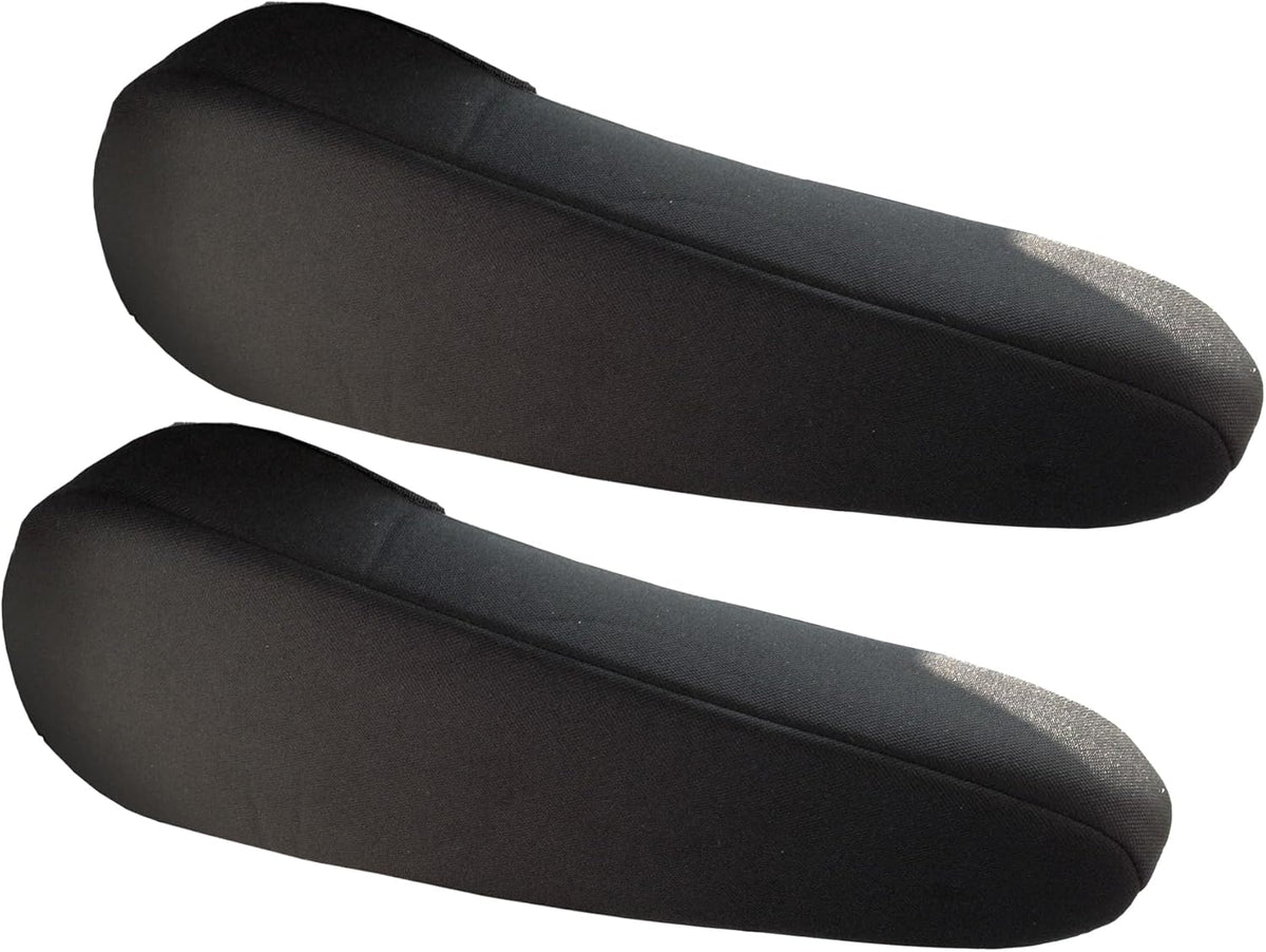 TLH Flat Cloth Fabric Armrest Covers One Pair, Black Color