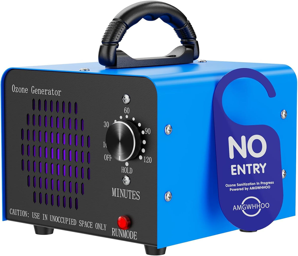 Ozone Generator Machine 80,000mg/h, High Capacity Ozone Odor Eliminator Removal Air Purifier for Home Car Pet & Basement Odor, Suitable for Spaces up to 7,000 Square Feet, Blue