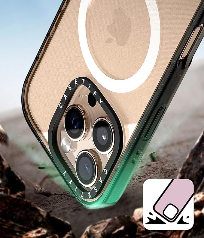 CASETiFY Impact Case for iPhone 16 Plus [8.2ft 4X Military Grade Drop Protection/Compatible with Magsafe] - Nightie - Clear Black