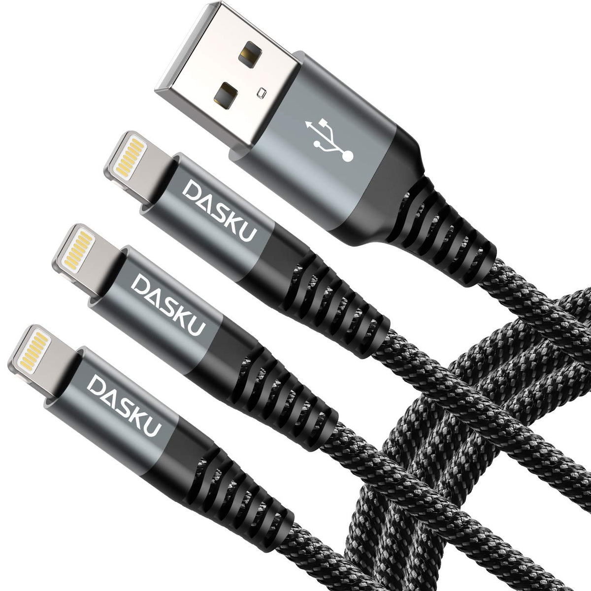 10 Ft iPhone Charger Cord 3Pack Long MFi Certified Lightning Cable 10 Feet Braided USB iPhone Charging Cord with Apple iPhone 14 13 12 11 Pro Max XS XR X 8 7 6 5 Plus iPad