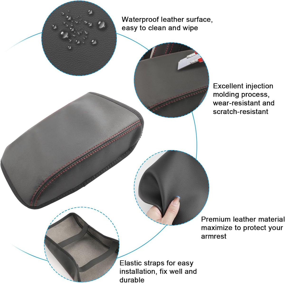 SXCY for 2022-2025 Subaru WRX Armrest Cover [Thin Cover] 2024 2025 WRX Center Console Cover for 2024 2025 Subaru WRX Console Cover 2024 2025 WRX Accessories [6-Speed Manual Gearbox Only]