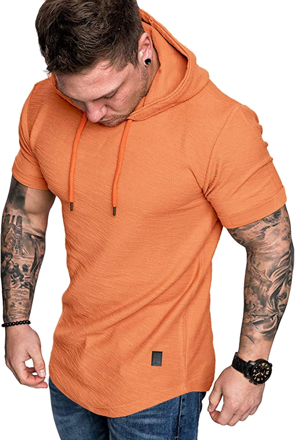 Lexiart Mens Fashion Athletic Hoodies Sport Sweatshirt Solid Color Fleece Pullover